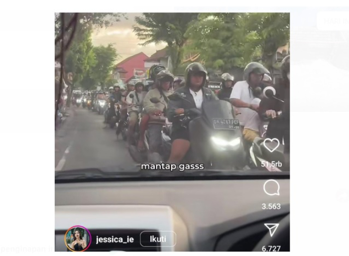 Seorang wanita membagikan momen yang bikin deg-degan saat mengemudi di jalanan Bali