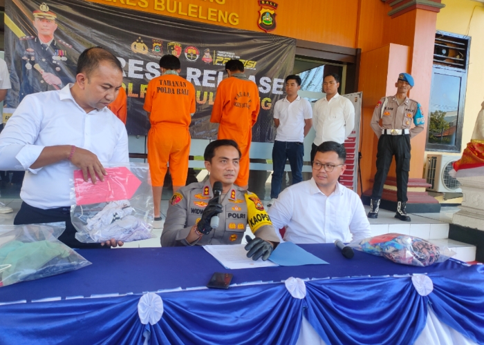 BEJAT : Rilis kasus pencabulan di Polres Buleleng.