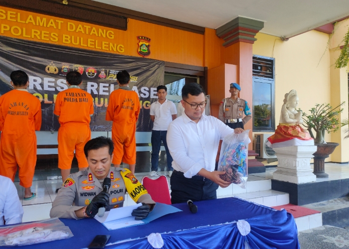 Polres Buleleng melakukan rilis kasus pencabulan dan kekerasan seksual.