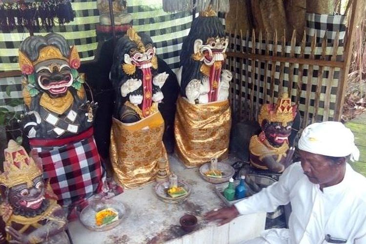 ILMU HITAM: Pura Dalem Sinunggal Samar Sari dikenal sebagai salah satu tempat melukat bagi umat Hindu di Bali untuk sembuhkan penyakit ilmu hitam.