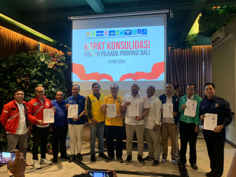 HASIL: Pelaksanaan Rapat Konsolidasi Koalisi Pilkada Provinsi Bali digelar dengan penuh antusias di Denpasar, Jumat (24/5)