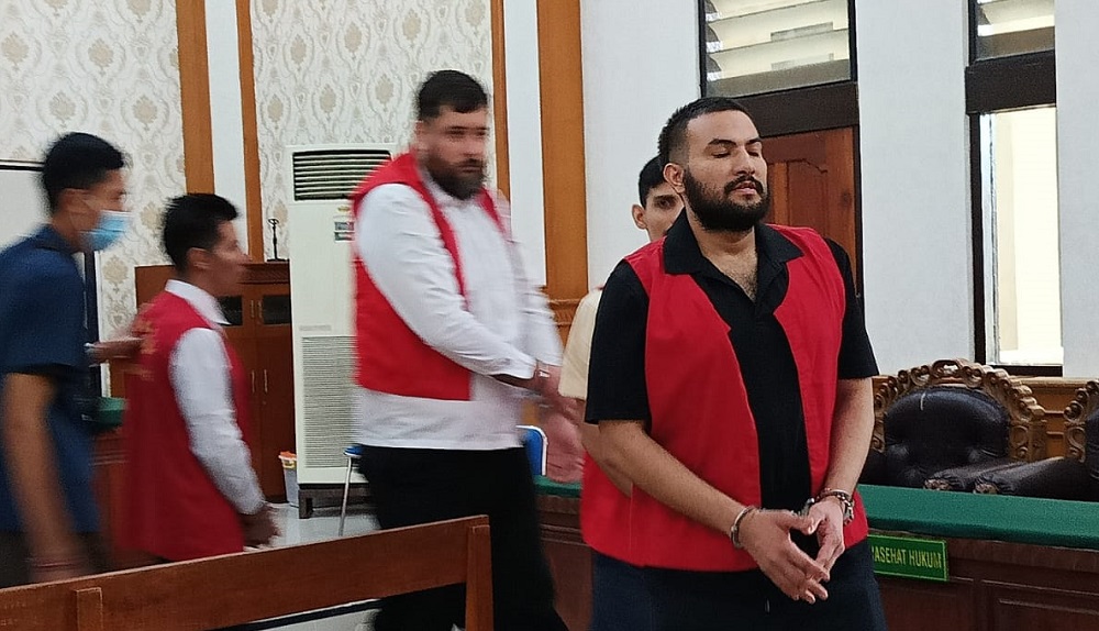 Empat anggota geng Meksiko yang menembak warga Turki di Bali disidang di PN Denpasar, 30 Mei 2024.