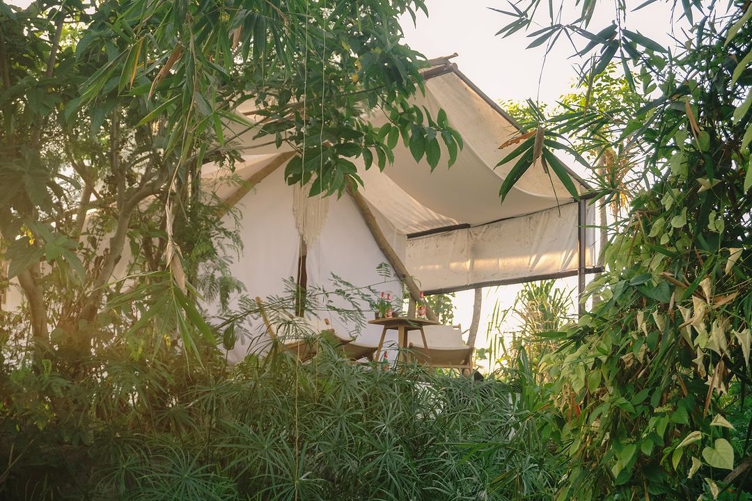 FAVORIT: Glamping ini tak kalah menarik dengan Kintamani Bali. Punya pemandangan sawah, menjadi lokasi favorit para wisatawan asing.