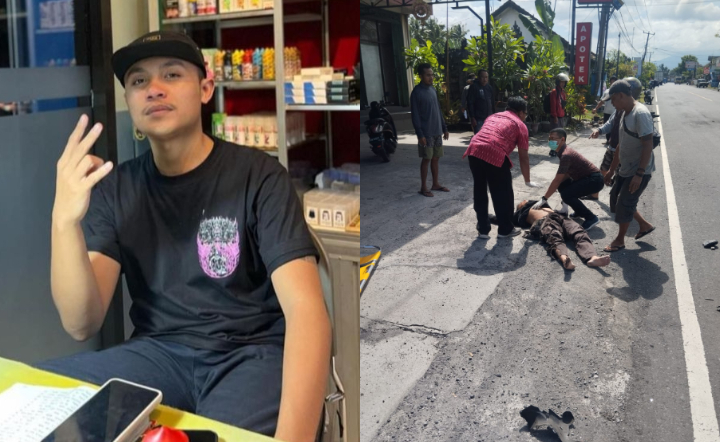 Putu Yoga Yama Pratama (foto kiri) saat masih hidup. Pemuda 21 tahun asal Desa Berembeng, Selemadeg ini tewas ditabrak truk di jalur tengkorak Tabanan.