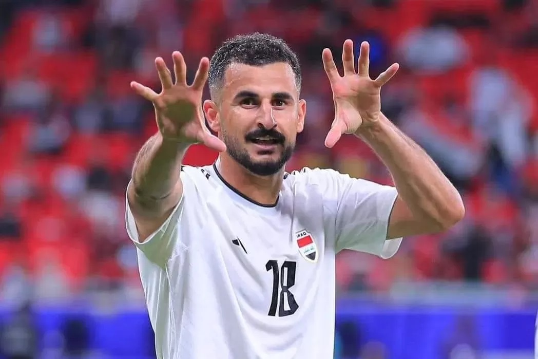 Potret Aymen Hussein penyerang Timnas Irak./ (Instagram/Iraqnt_en)