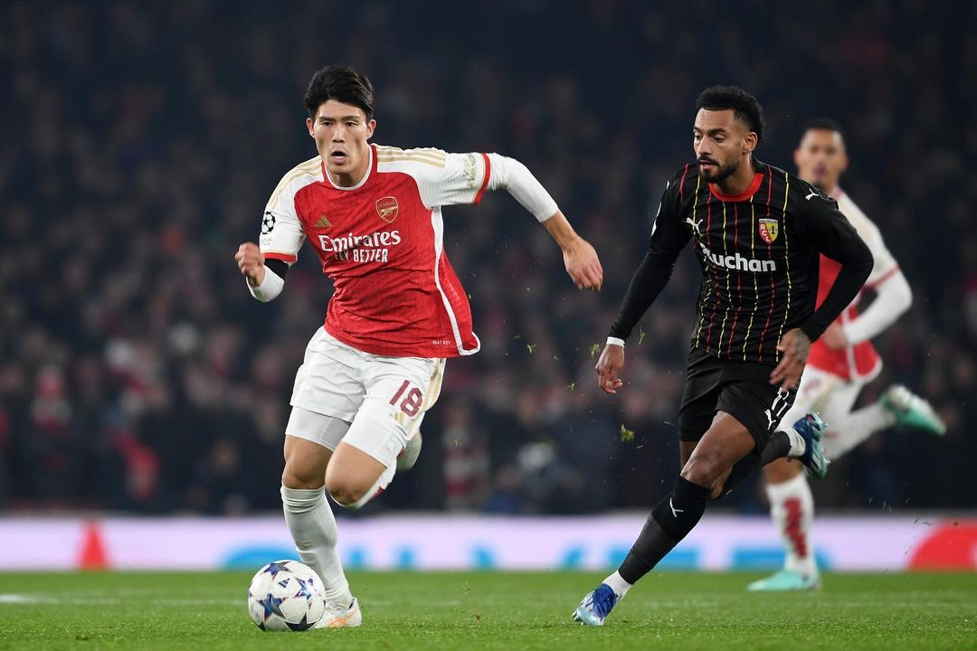 Takehiro Tomiyasu, bek Timnas Jepang dan Arsenal. Eks rekannya dikabarkan ke PSM Makassar