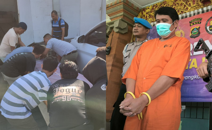 Sukojin, pemilik gudang LPG terbakar di Denpasar jadi tersangka. Foto kanan, korban tewas di RS.