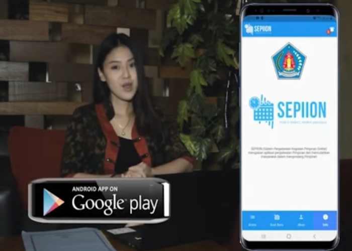 Aplikasi SEPIION yang diterapkan Bagian Prokopim Setda Klungkung.