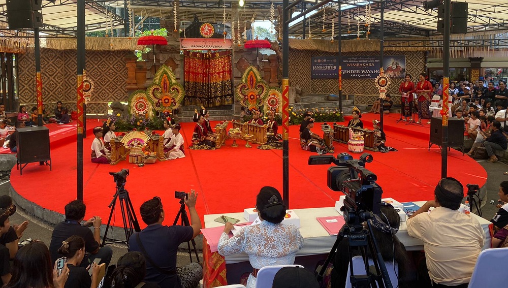 Lomba Gender Wayang Anak-anak Perwakilan 3 Duta Daerah di PKB 2024
