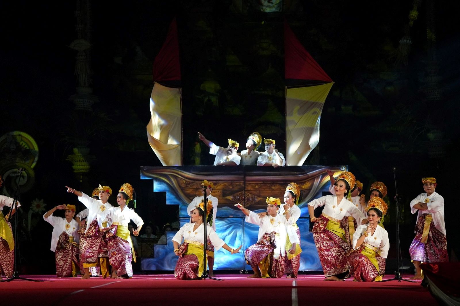 Sanggar Tari Wredhi Kumara Jaya, duta Kabupaten Badung saat tampil dalam Parade Gong Kebyar Wanita PKB ke-46, Rabu, 19 Juni 2024.
