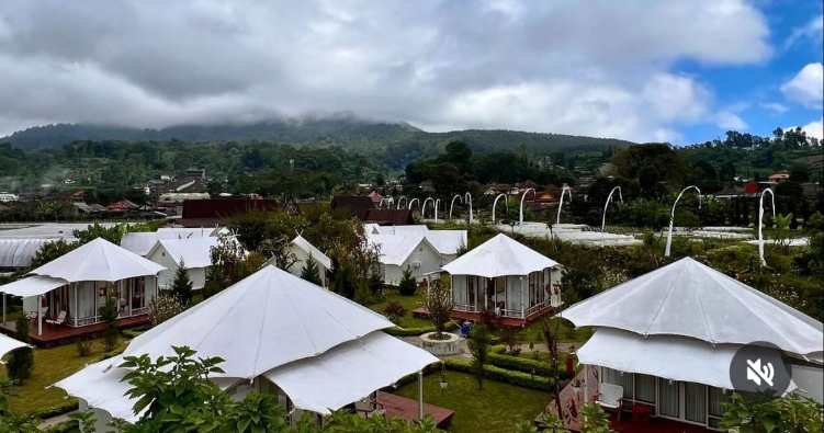 Svargan Lakeside Bedugul salah satu destinasi Glamping cantik yang jarak 53 km dari Kintamani Bali
