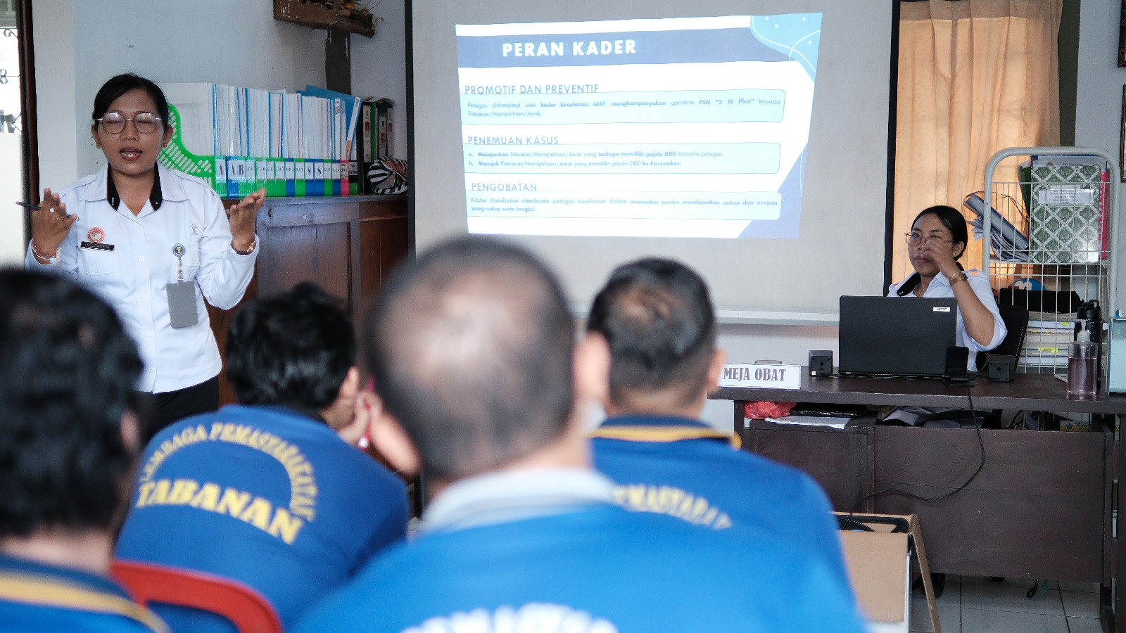 Warga Binaan Pemasyarakatan (WBP) Lapas Kelas IIB Tabanan dilatih untuk menjadi kader kesehatan.