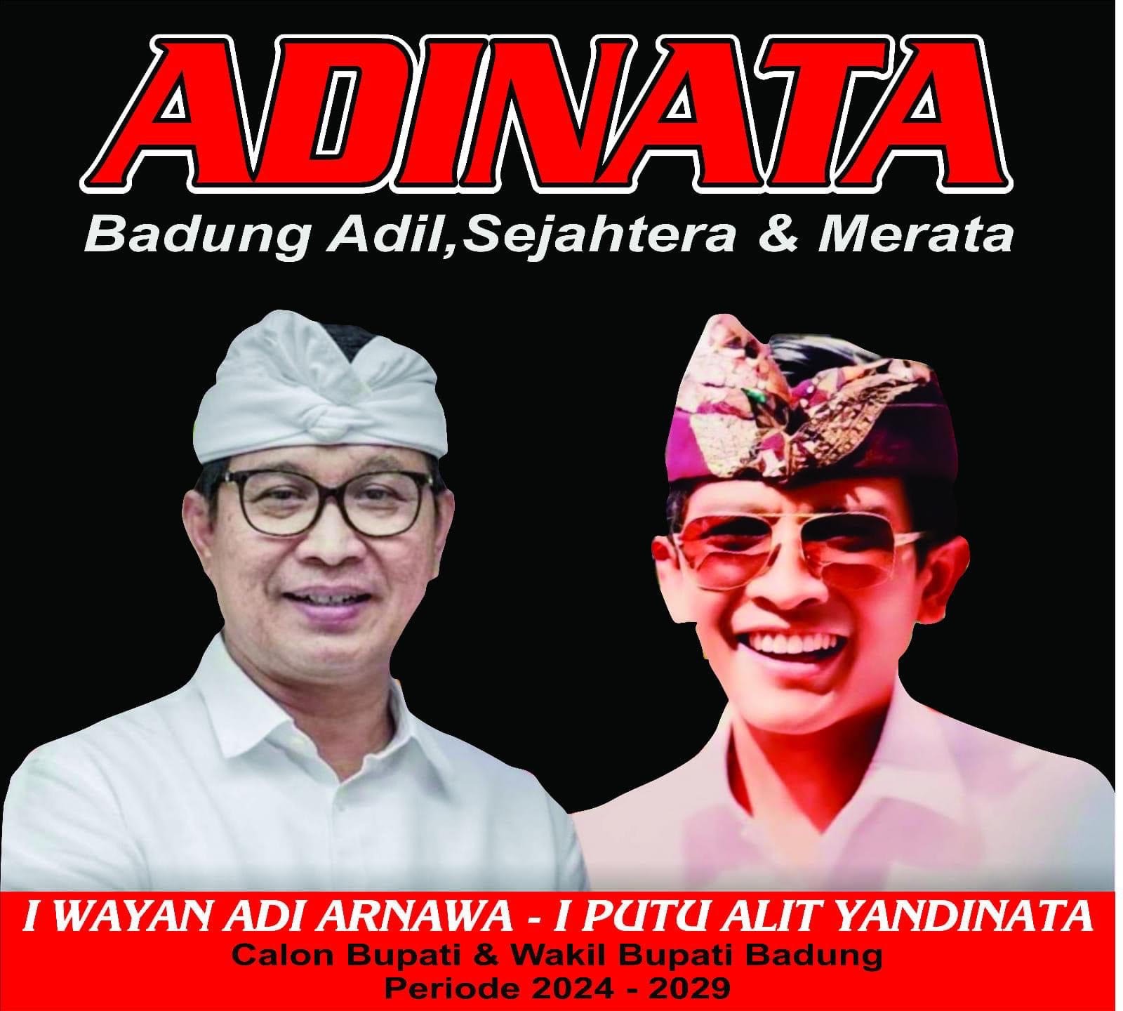 POSTINGAN: Postingan pasangan bakal calon bupati dan wakil bupati Badung &lsquo;Adi Nata&rdquo; di salah satu media sosial, tunggu keputusan Megawati Soekarnoputri.