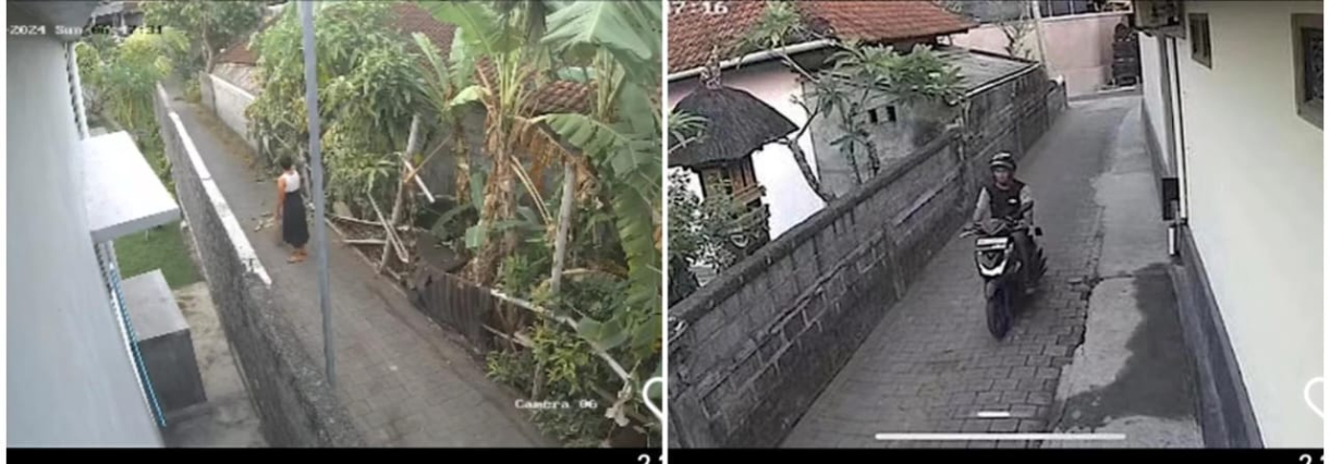 Pelaku begal payudara di Bali terekam kamera CCTV