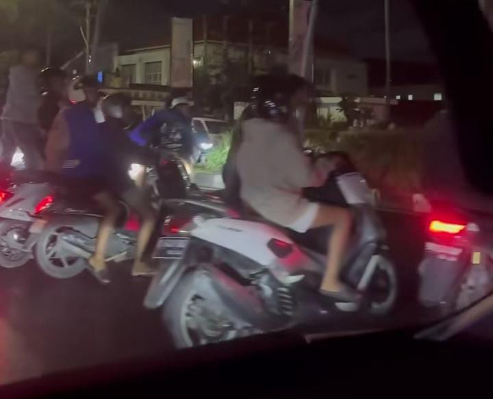 Viral dugaan aksi balap liar di Kawasan sunset road Kuta