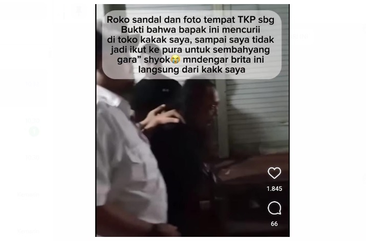 Warga di wilayah Jimbaran mengamankan seorang pria yang diduga mencuri belasan slop rokok