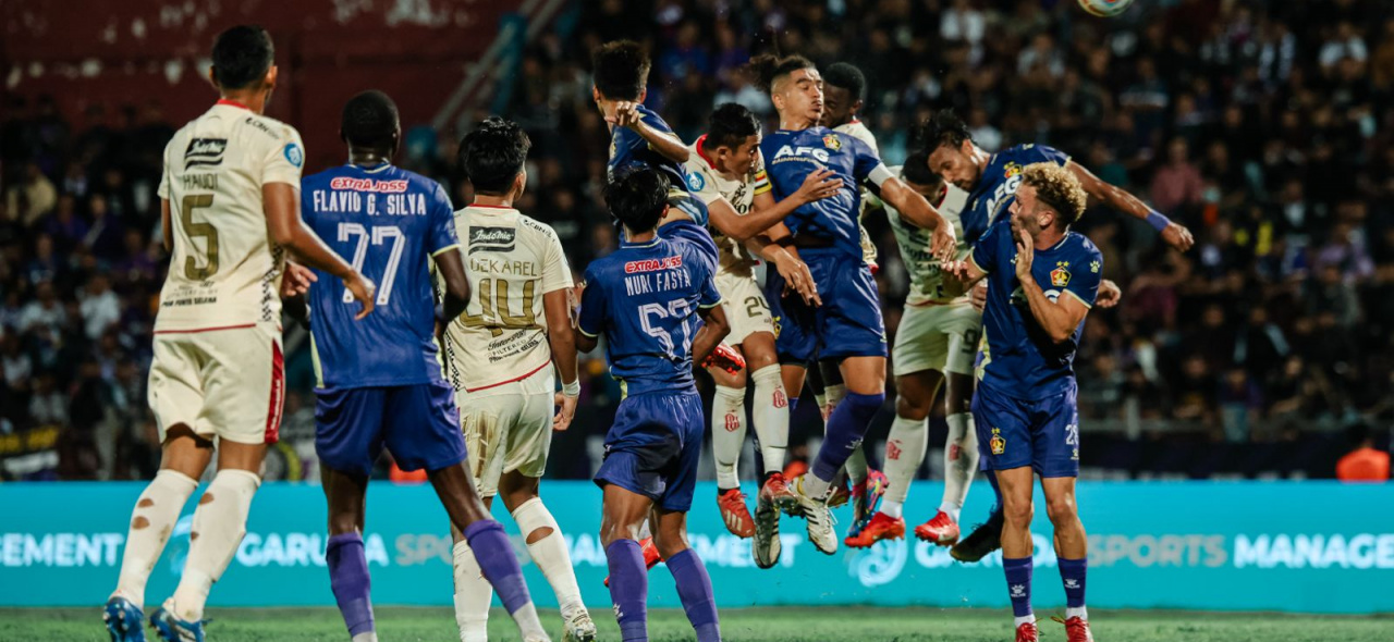 Laga Bali United vs Persik Kediri pada putaran kedua Liga 1 musim 2023/2024 di Stadion Brawijaya, Kediri