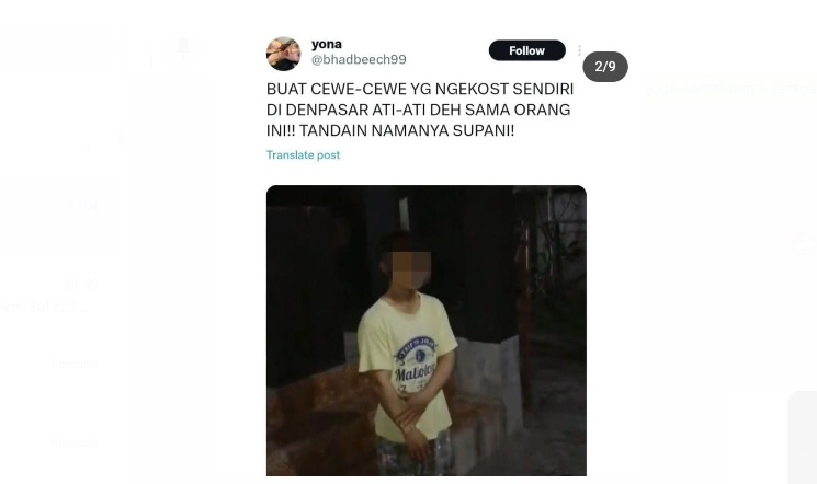 Seorang Wanita Mengaku Diintip Tetangga Kost Saat di Kamar Mandi di Wilayah Denpasar