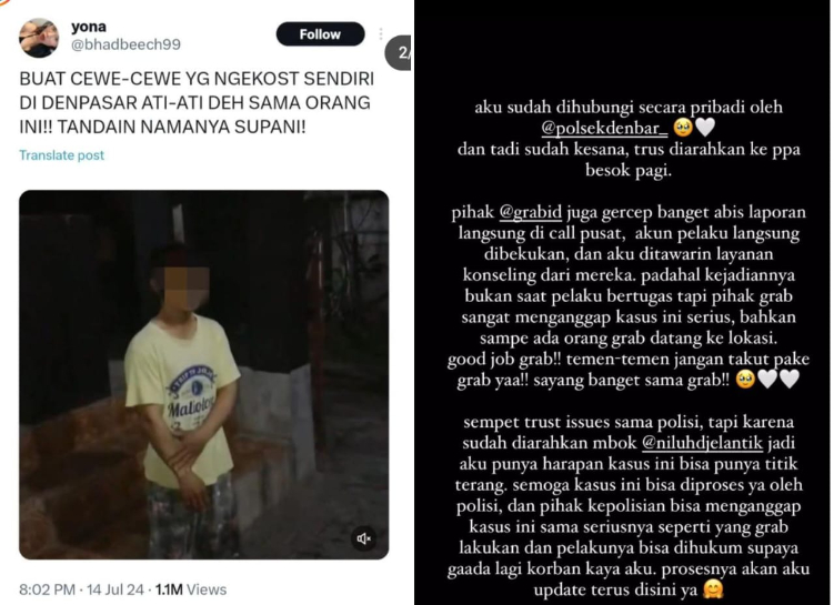 Usai kasus diintip tetangga kos viral kini kasusnya telah ditangani oleh Polsek Denbar