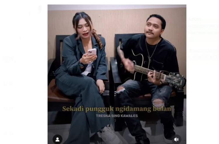 Tika Pagraky membawakan lagu terbaru dari penyanyi Bagus Wirata