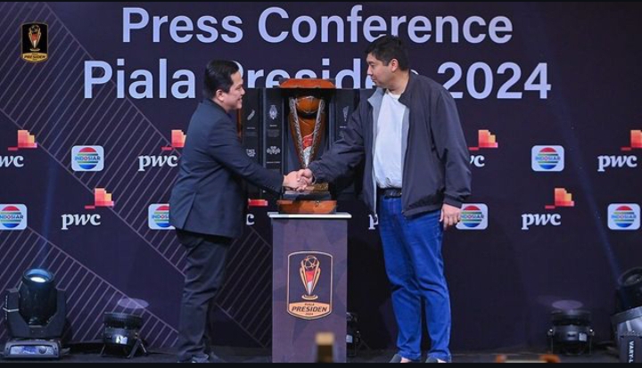 Acara Press Conference Piala Presiden 2024, pada Selasa 16 Juli 2024