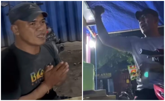 Ghazali, pria yang ancam bacok pedagang nasi goreng di Pemogan, Denpasar ternyata cuma beli Rp12 ribu