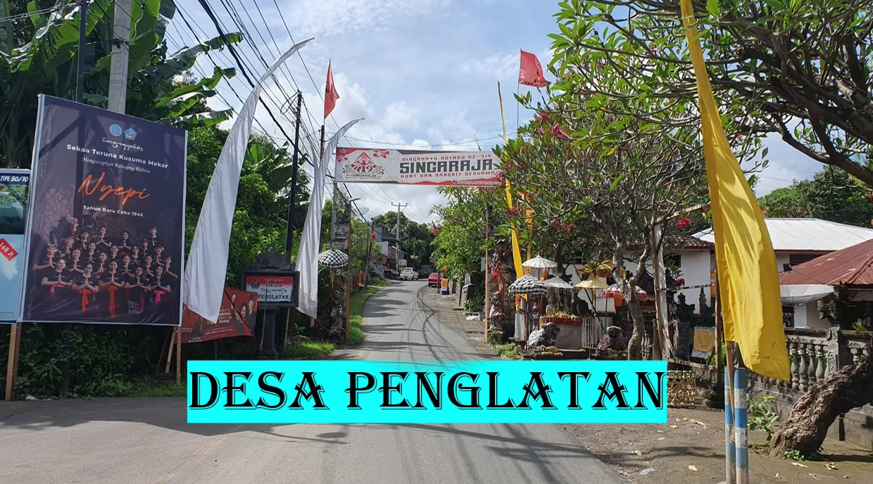 Tapal batas memasuki Desa Penglatan di Buleleng