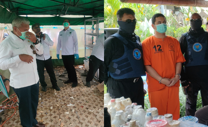 Pabrik narkoba jenis DMT di Gianyar Bali.