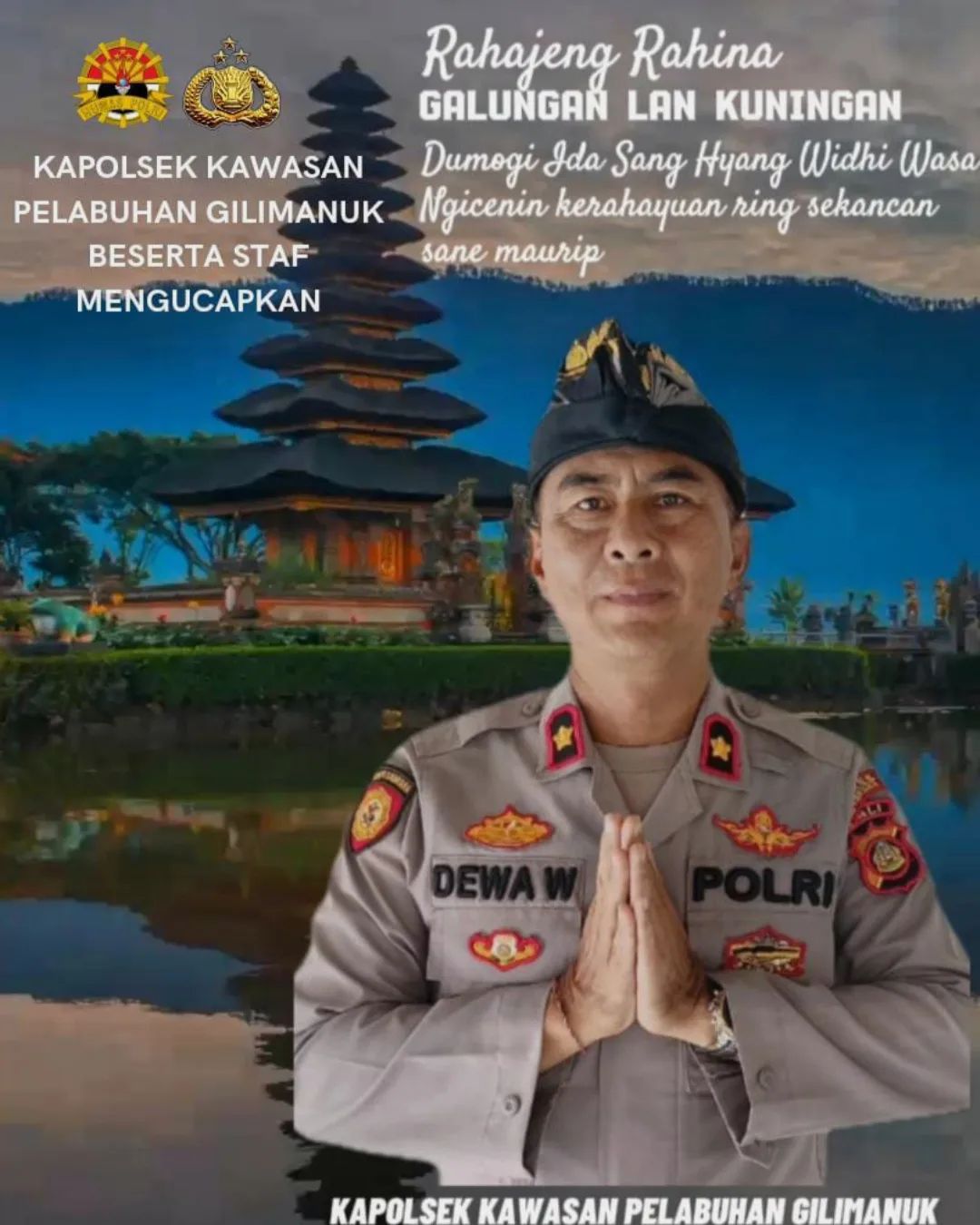 Kompol Dewa Putu Werdhiana yang dicopot dari jabatan Kasat Polairud Polresta Denpasar.