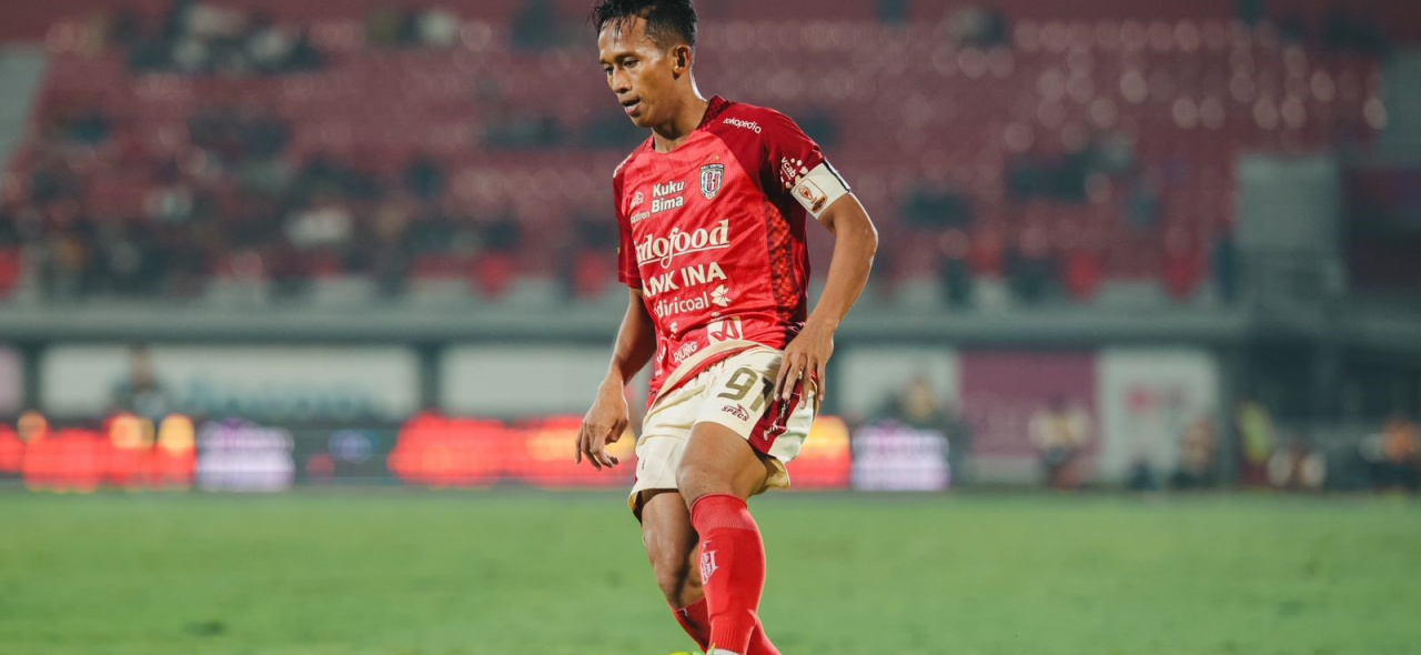 Winger senior Bali United, Muhammad Rahmat di laga melawan Persija Jakarta di ajang Piala Presiden 2024.