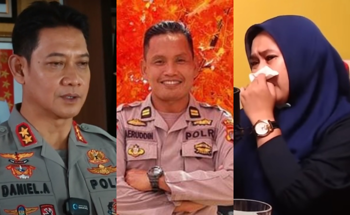 Dari kiri, Irjen Pol Daniel Adityajaya, Iptu Haeruddin, dan Asnar Pratiwi Alwi
