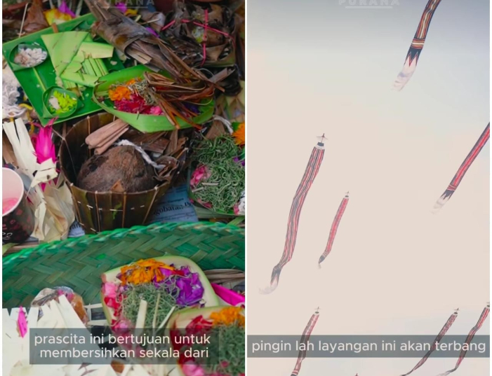 Sebelum layang-layang diterbangkan harus diupacarai Prascita durmenggala