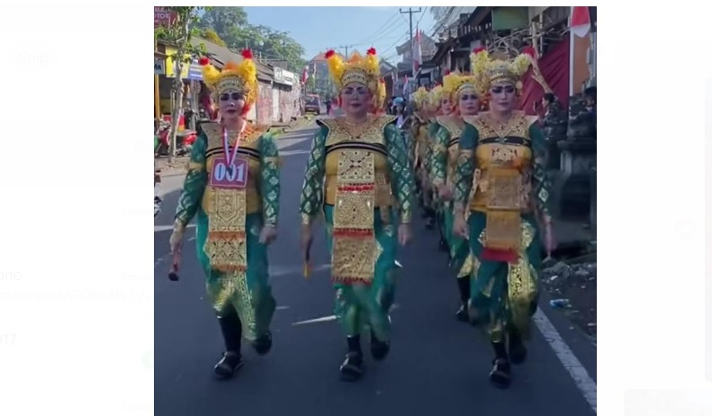 Regu gerak jalan inovatif dari Desa Sebatu Gianyar tuai perhatian warganet