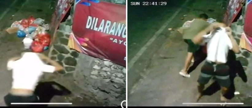 Sejumlah pemuda buang sampah meski sudah ada spanduk larangan