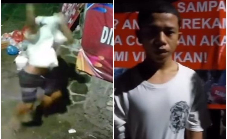 Sejumlah pemuda yang membuang sampah sembarangan di Kuta Utara Minta Maaf