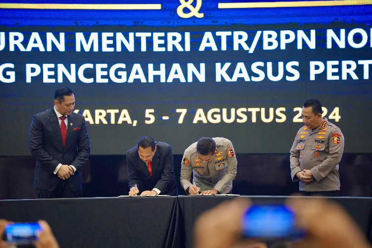 Wujudkan Perjanjian Kerja Sama Kementerian ATR/BPN-Polri, Menteri AHY & Kapolri Sepakat Cegah Masyarakat Jadi Korban Konflik Pertanahan