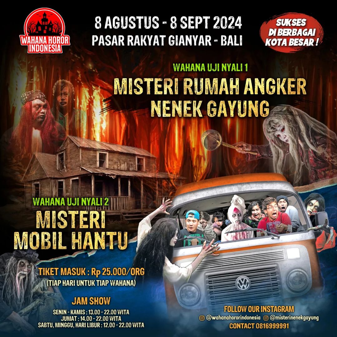 MAKHLUK HALUS: Pasar Rakyat Gianyar akan menjadi sarang makhluk halus. Dipastikan akan bikin pengunjung terhibur, meski bertemu dengan Nenek Gayung dan pocong.