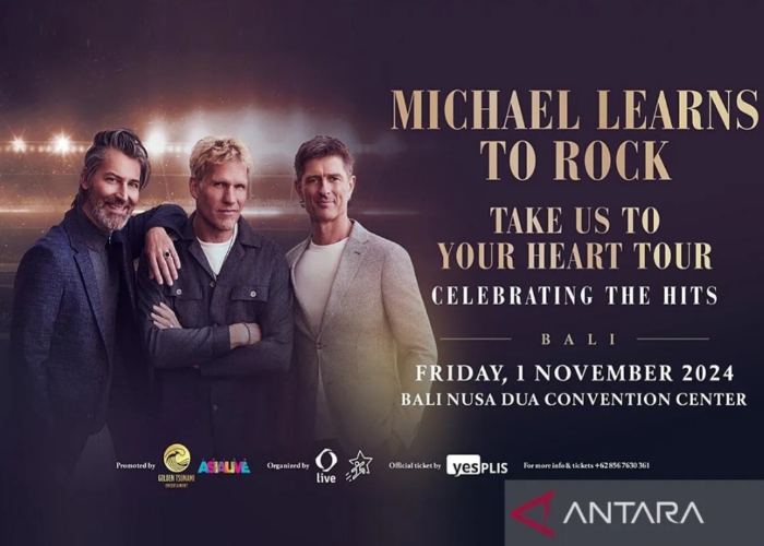 Poster konser Michael Learns To Rock di Bali pada 1 November 2024.