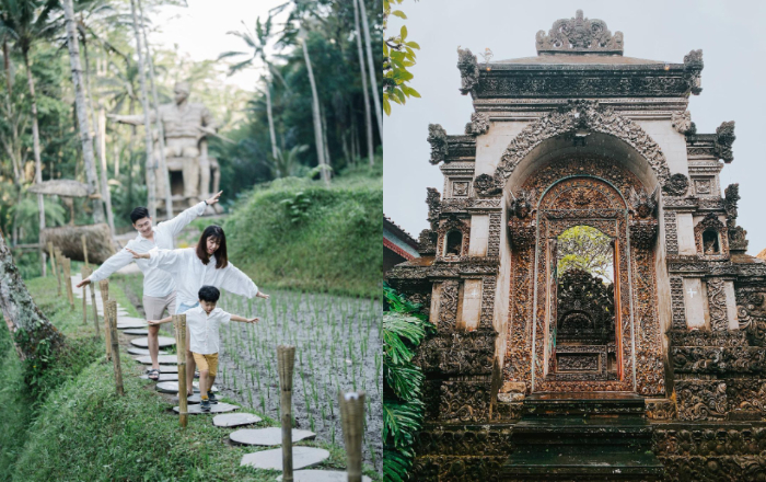 Alas Harum Bali (kiri) dan Puri Saren Ubud menjadi destinasi wisata unggulan.