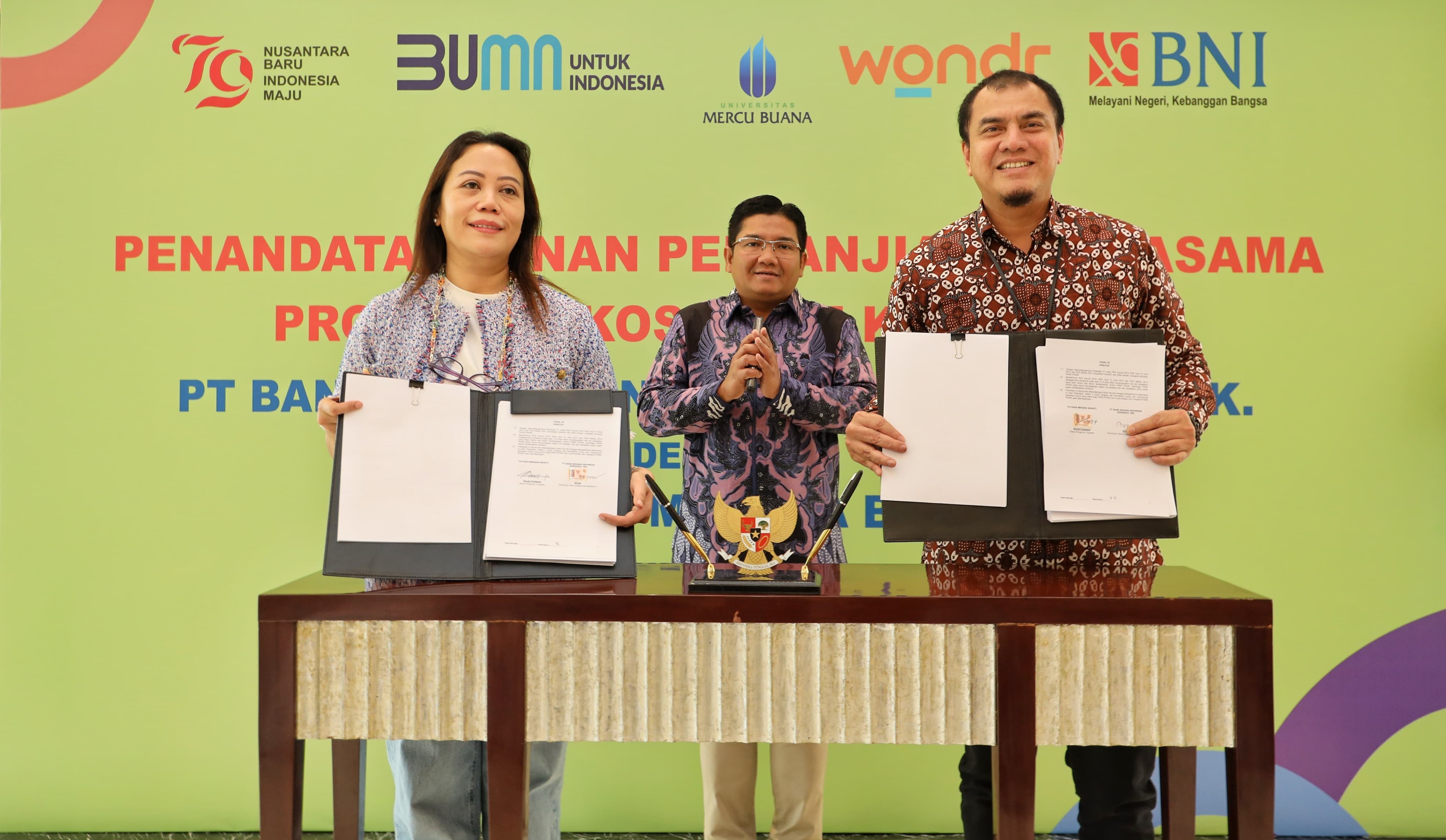 BNI menjalin kerja sama dengan Yayasan Menara Bhakti (Universitas Mercubuana).