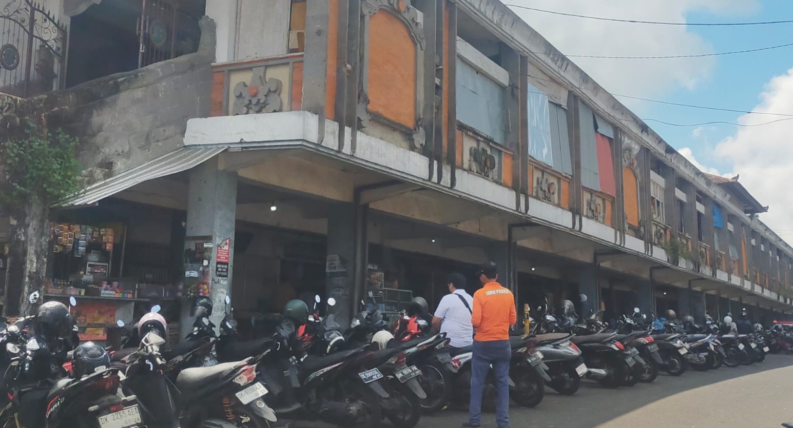 Parkir Pasar Kidul, Bangli, menjadi salah satu objek retribusi Dinas Perhubungan Kabupaten Bangli.