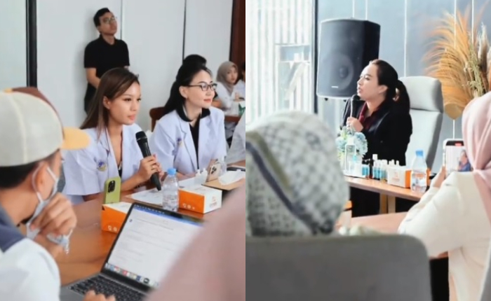 Kadek Maharani Kemala Dewi jadi guru di hadapan para dokter dan apoteker setelah didepak dari MS Glow.