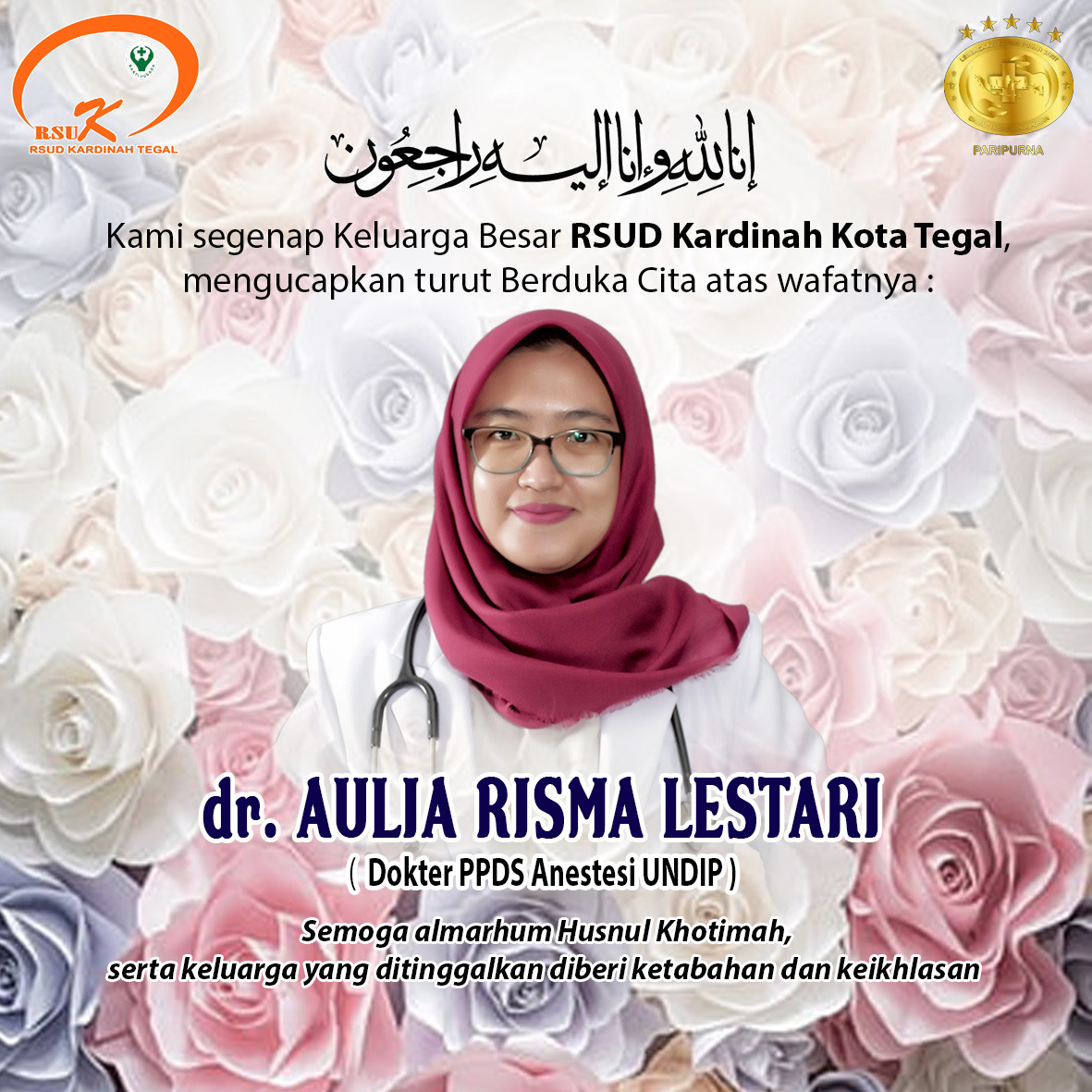 Dokter Aulia Risma Lestari diduga bunuh diri karena dibully senior saat menjalani PPDS Anestesi Undip di RSU Kariadi, Semarang.