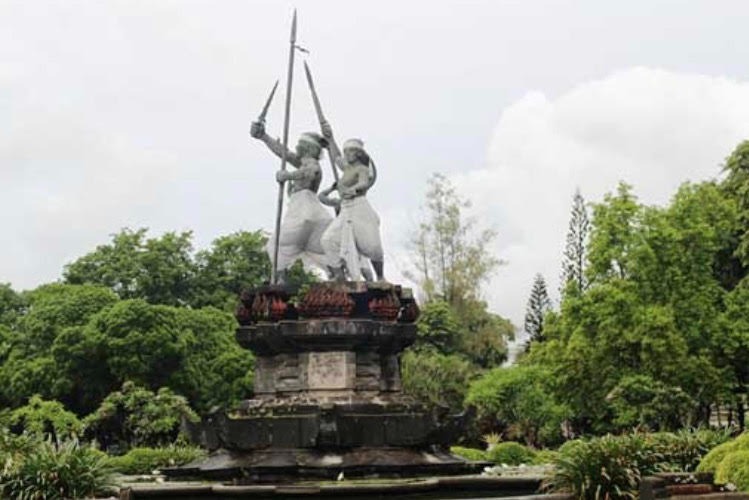 MONUMEN: Peristiwa Puputan Badung, salah satu ikon kota Denpasar untuk mengenang peristiwa perang melawan penjajah Belanda.