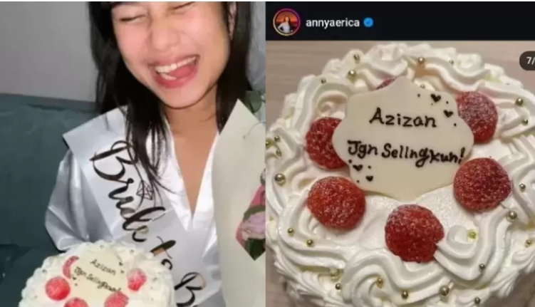 Kue bridal shower dari teman-teman zize sebelum pernikahan kembali jadi sorotan