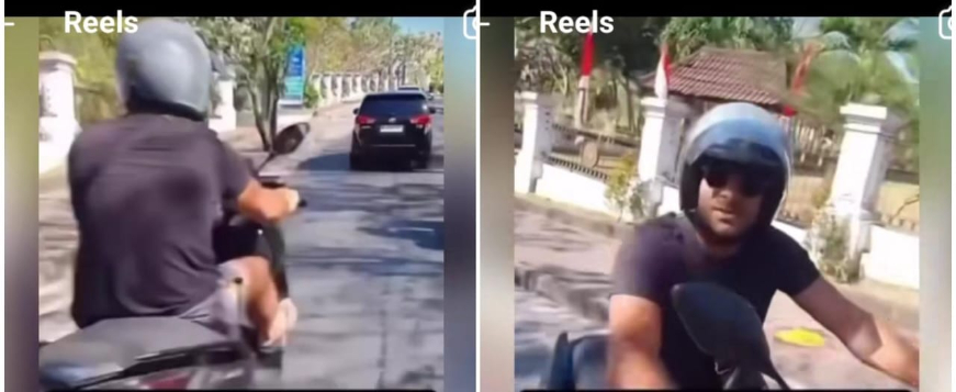 Seorang bule pukul HP seorang warga usai ditegur diduga terobos lampu merah