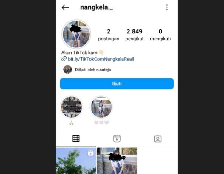Screenshot akun Instagram @nangkela_ guru SMPN 2 Kerambitan yang diduga melakukan eksplorasi terhadap siswinya.