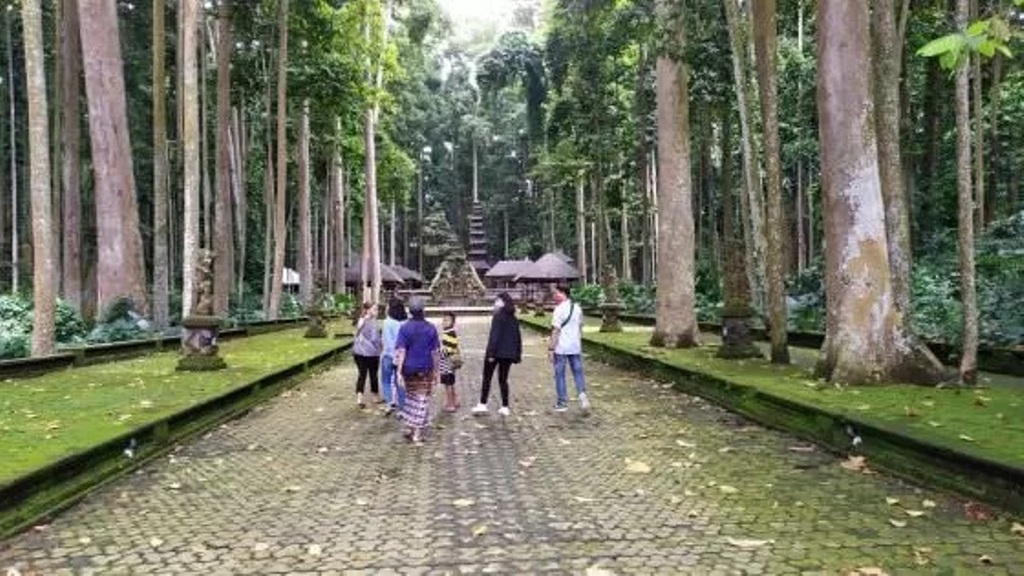 Obyek wisata Sangeh, Badung, Bali.