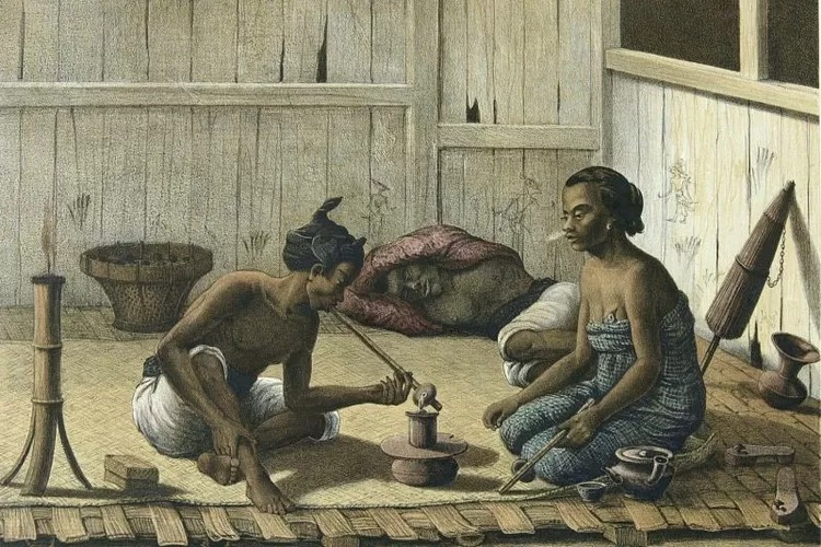 CANDU: Tidak hanya pusat perdangan budak, Kuta juga sempat menjadi perdangan candu dari Singapura yang dibeli bangsawan pemabuk.