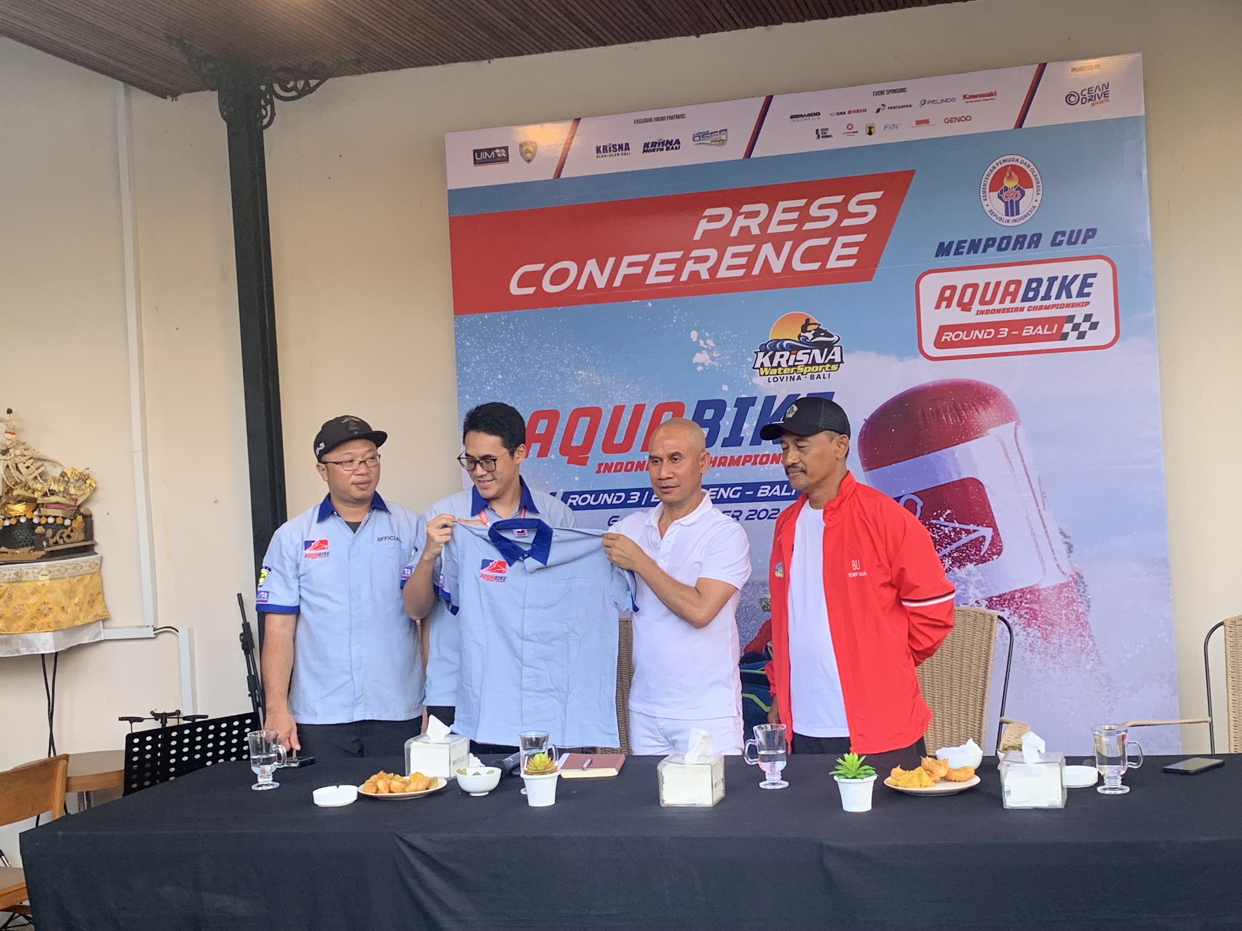KOMPETISI: Presscon Aquabike Indonesian Championship di Nexx Cafe, Denpasar.
